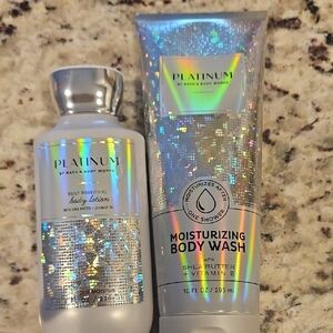 BBW Platnium Body Wash and Lotion Set